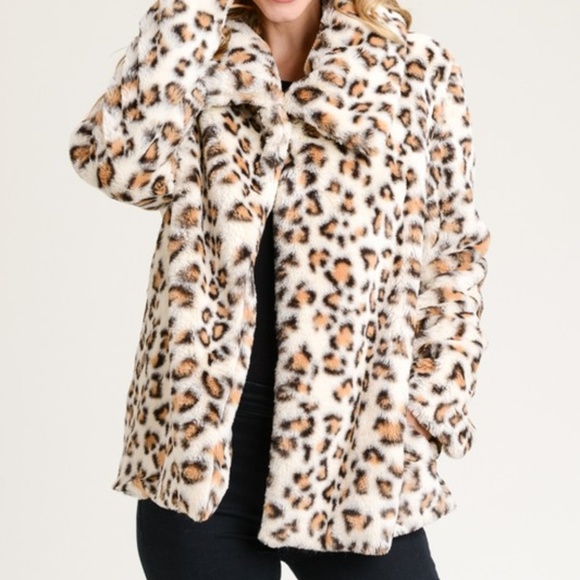 NWT 1 LEFT Oversized Leopard Coat Medium - Picture 5 of 8